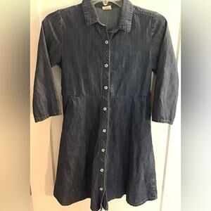 Wonder nation denim button down dress size girls large